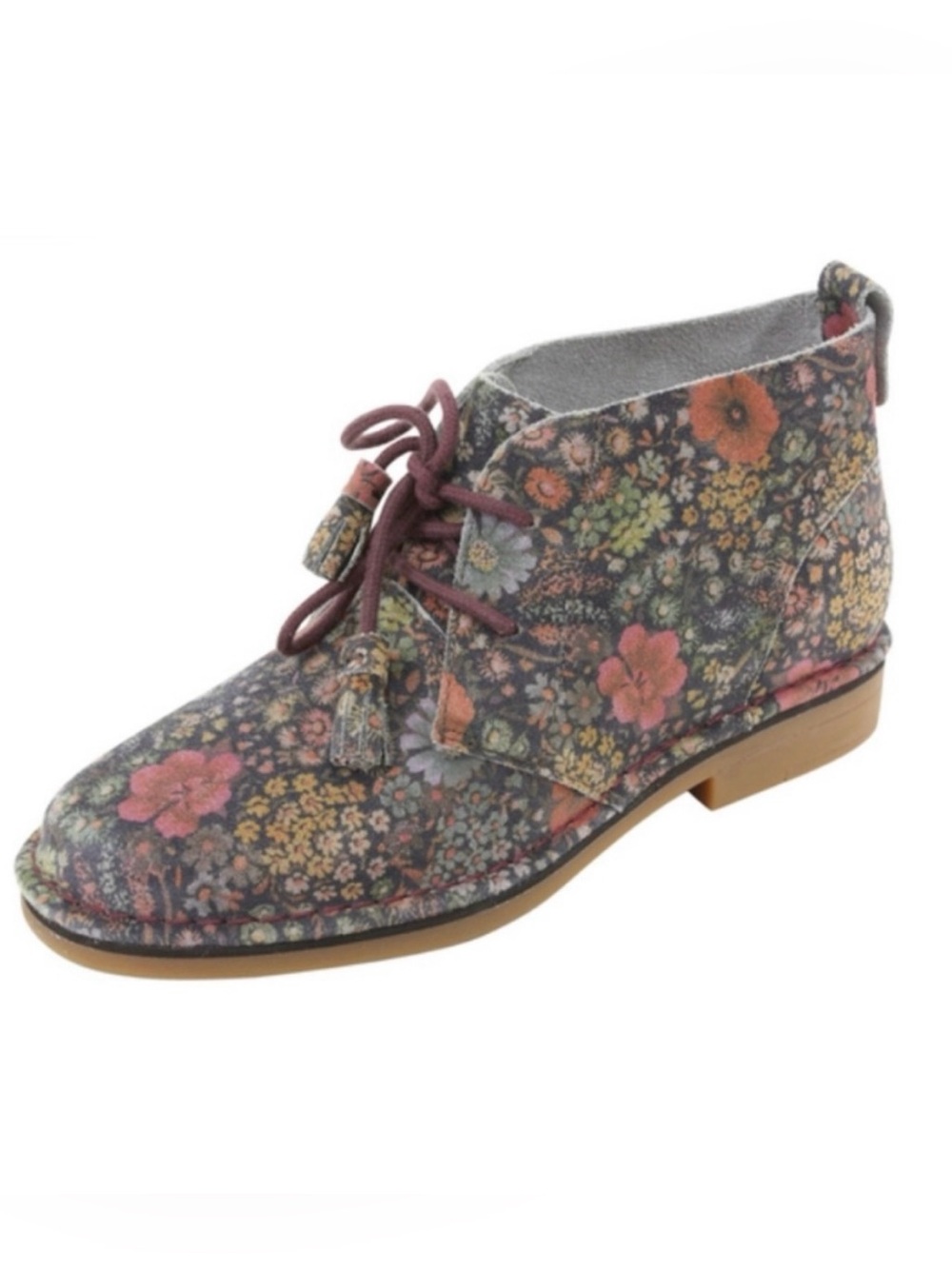 Hush Puppies Floral Cyra Catelyn Suede Boho Booties size 7